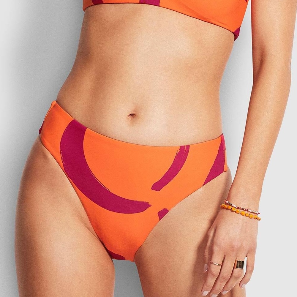 ANTHROPOLOGIE SEAFOLLY New Wave High Rise Bikini Bottom